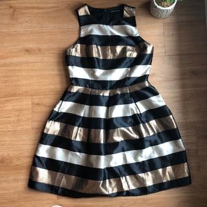 Black, Gold & Champagne Racerback Dress